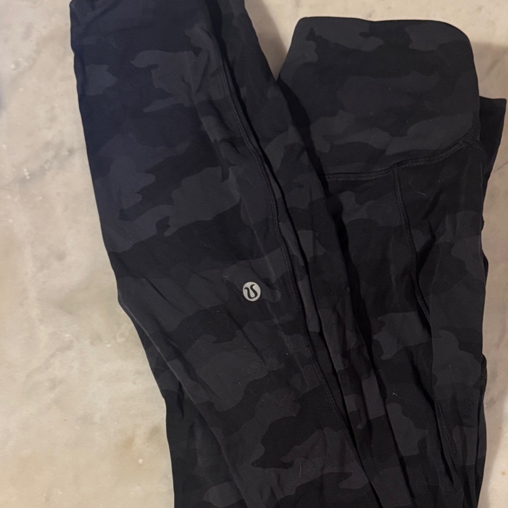 lululemon athletica Black Camo Leggings
